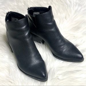 Black Leather Simply Vera Pointed Booties